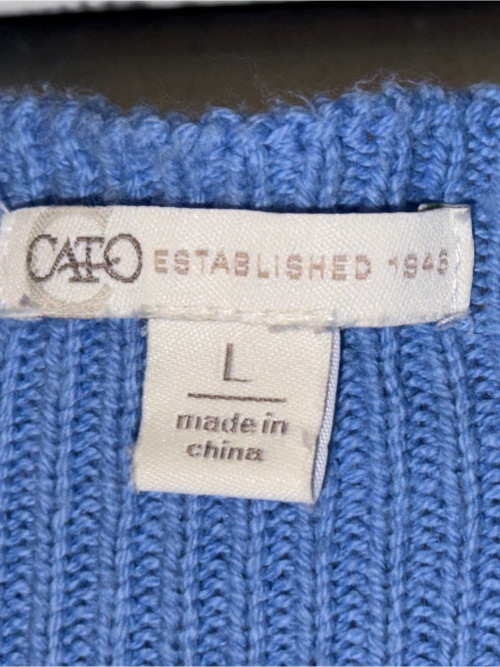 Cato Blue Ruffle Sleeve Colorblock Knit Tank - Picture 2 of 2